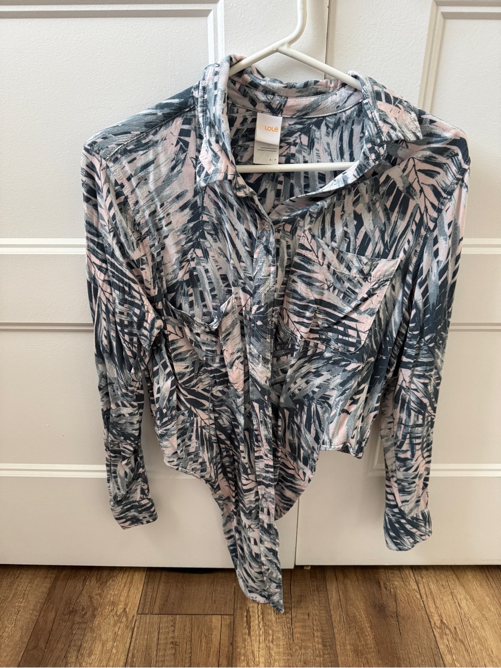 Lole Women's Pink & Blue-Gray Palm-Print